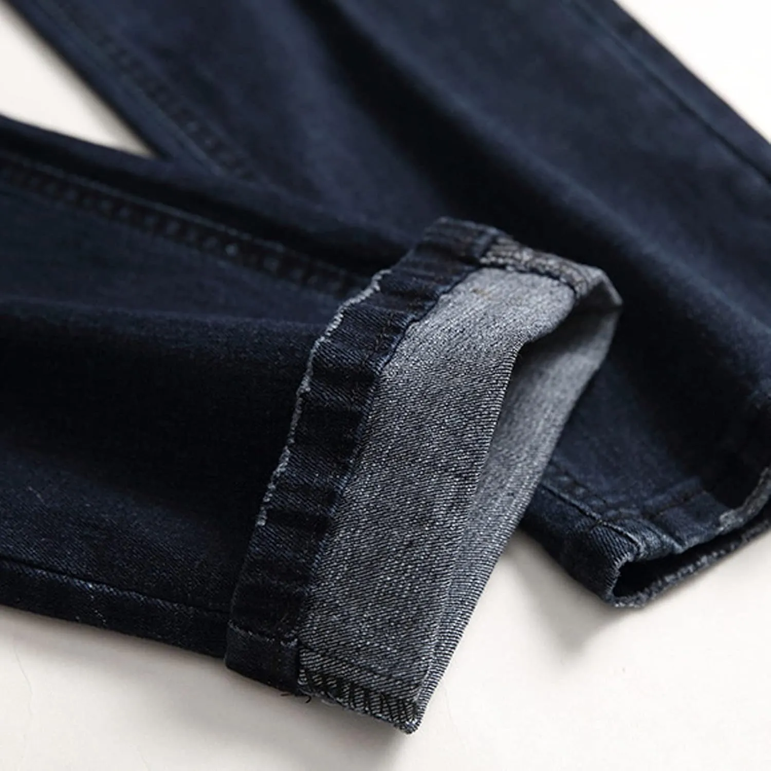 Mens Casual Slim Fit Jeans Stretch Hip Hop Distressed Ripped Skinny Zip Denim Pants Fashion Straight Leg Washed Jean Trousers
