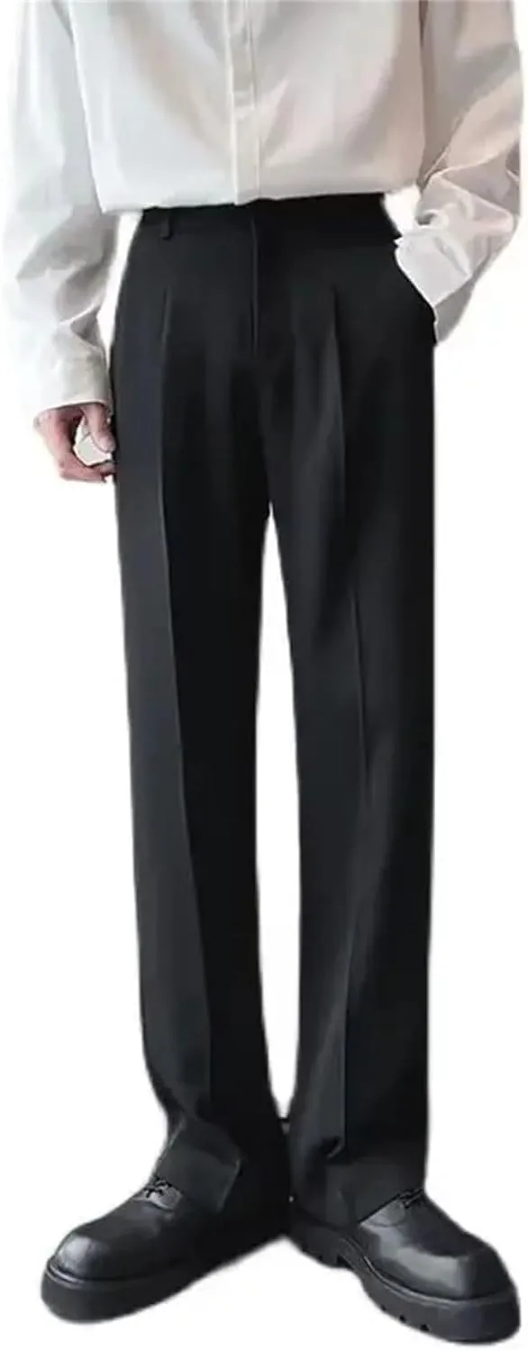Men's Extended Suit Trousers Loose-Fit Straight-Leg Casual Pants