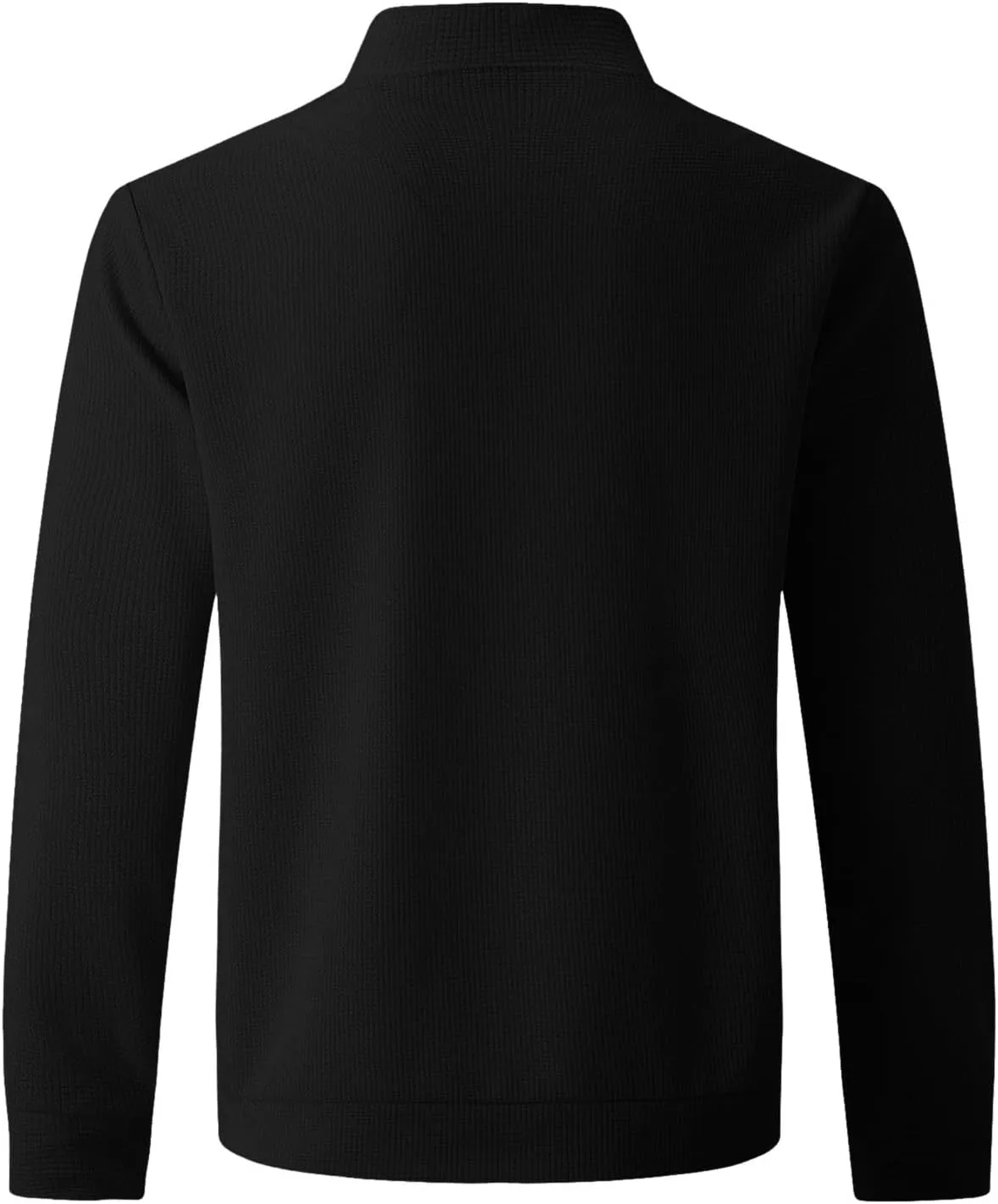 Men's Jacquard Polar Fleece Jacket Lightweight Full Zip Jackets Casual Outdoor Warm Cardigan Sweater Jackets Pockets