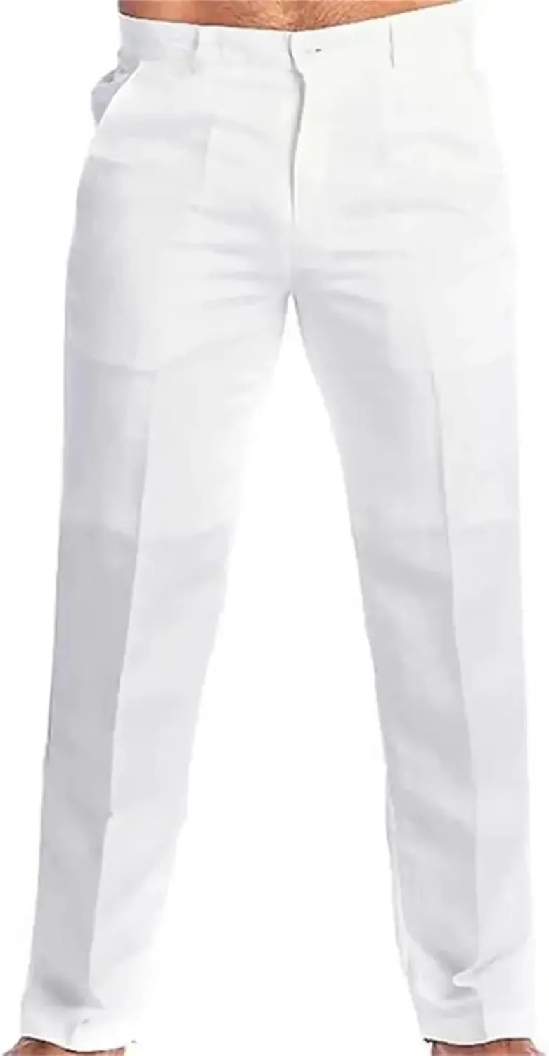 Men's Stand Pocket Casual Linen Pants Solid White Gray Trouser Plus Size Mens Sweatpants Men Streetwear