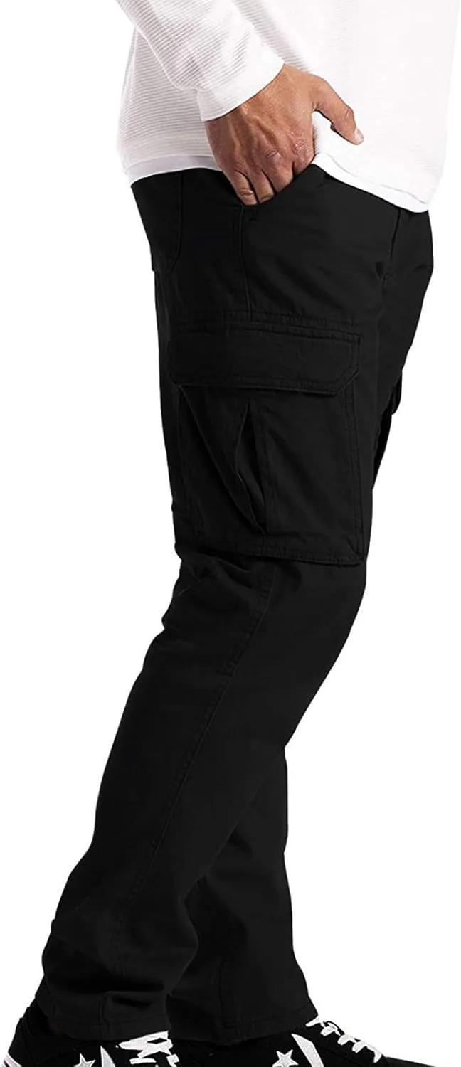 Mens Sweatpants Pants Casual Jogging Sports Elastic with Pockets Men's Men's Pants Heavyweight Fleece Cargo