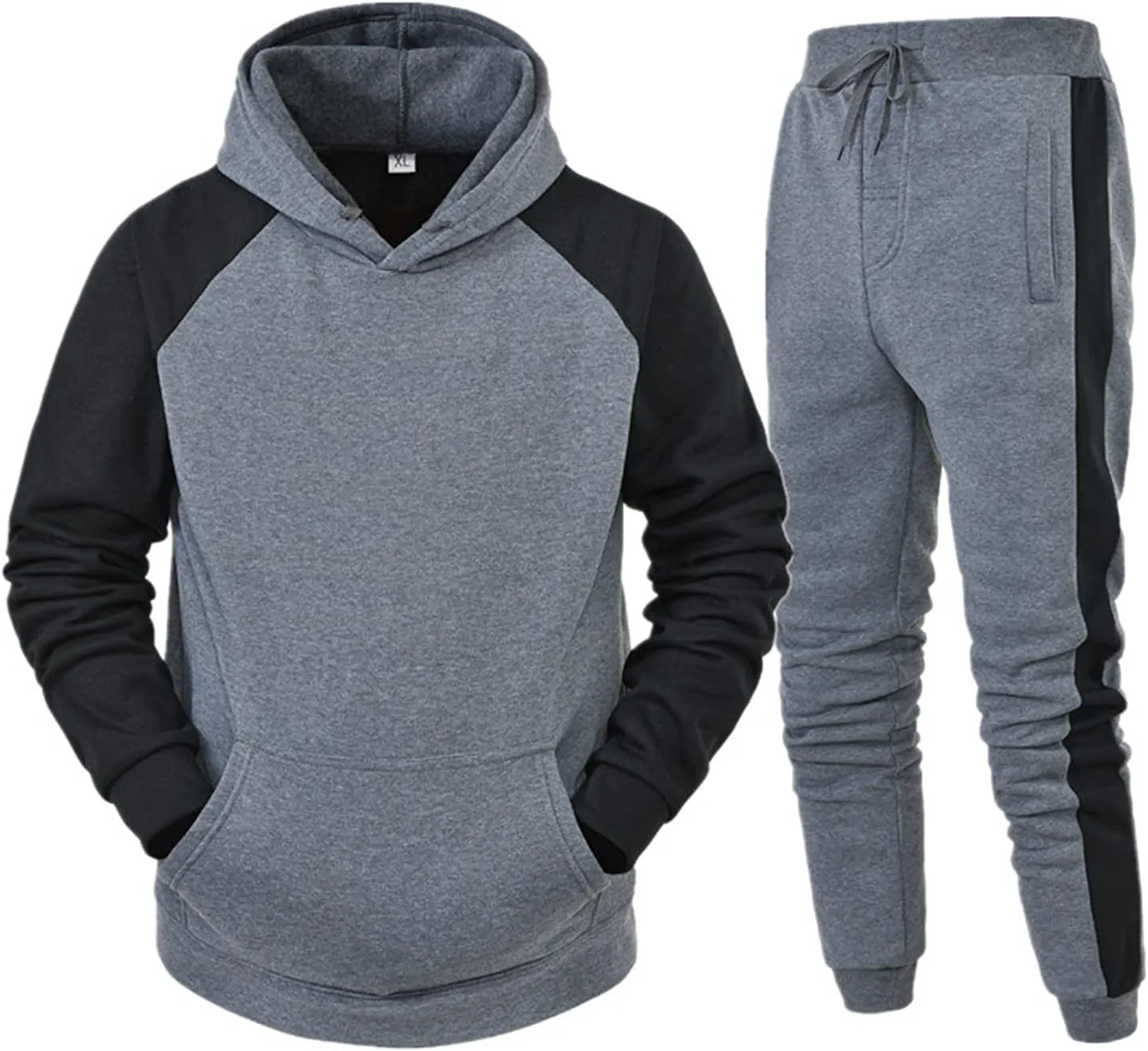 Mens Tracksuit 2 Piece Summer Men Tracksuits Hooded Athletic Sweatsuits Casual Running Jogging Sport Outfit