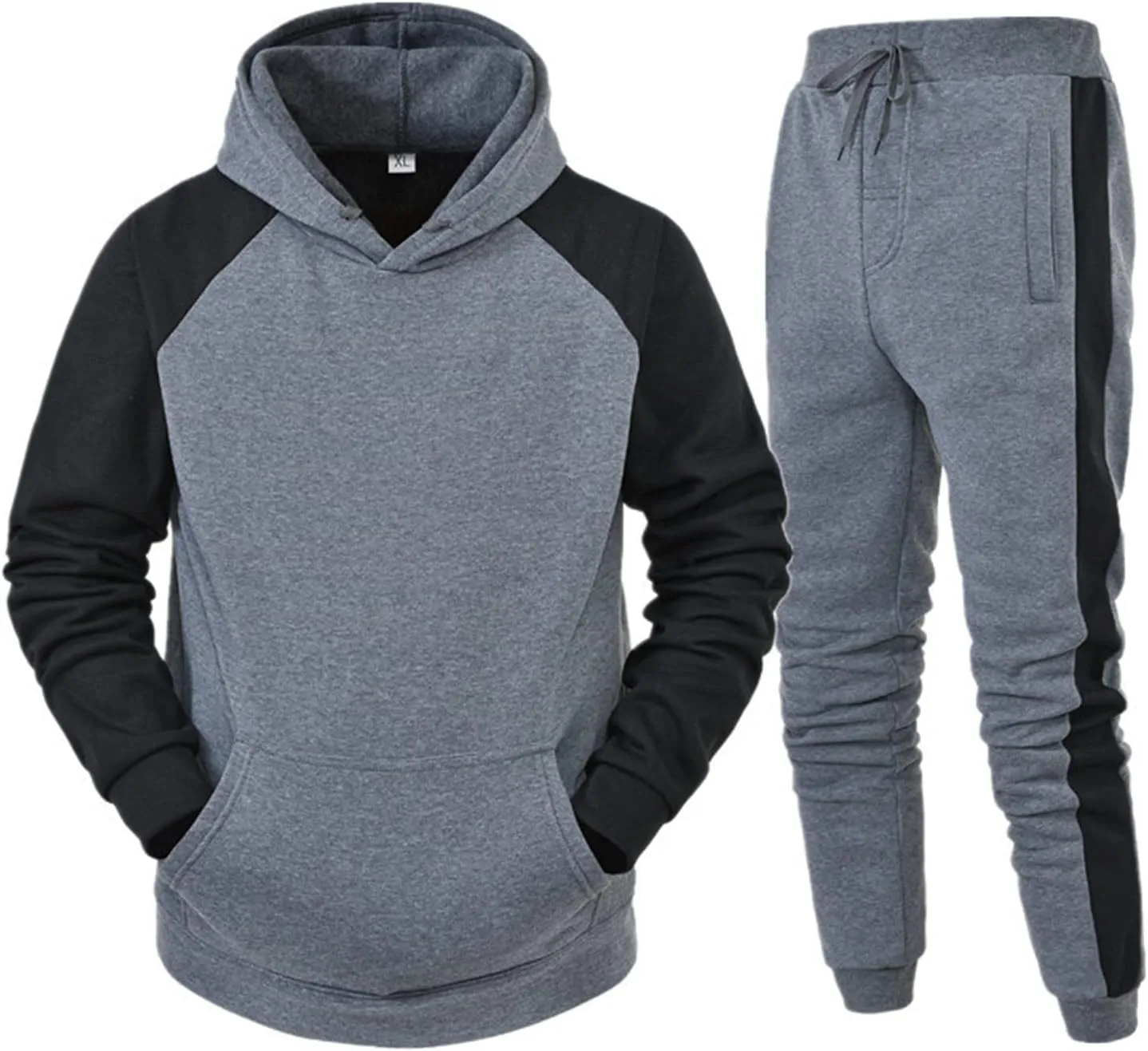 Mens Tracksuit 2 Piece Summer Men Tracksuits Hooded Athletic Sweatsuits Casual Running Jogging Sport Outfit