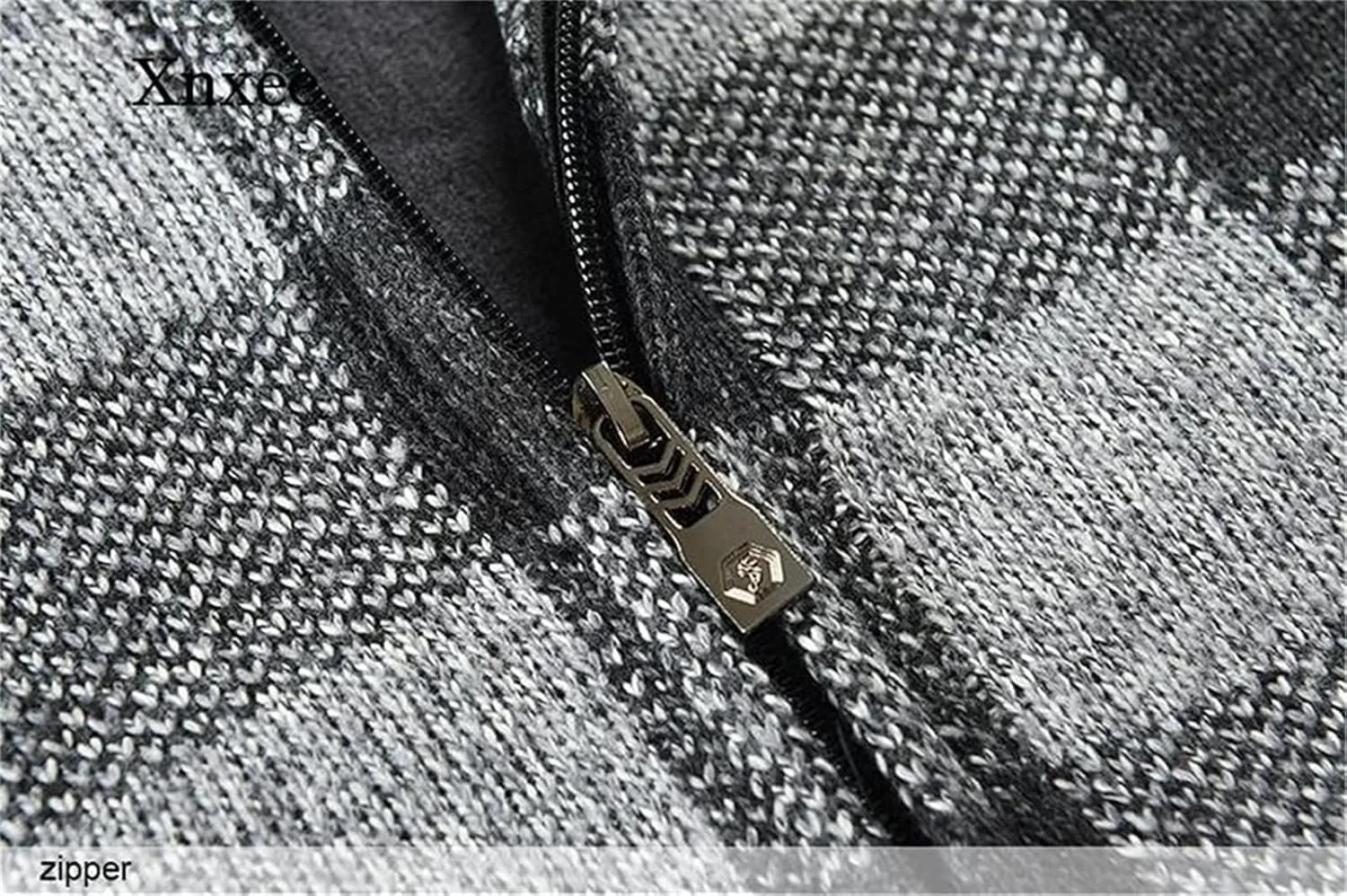 Men's Zip Up Casual Long Sleeve Hoodies Full Zipper Sherpa Fleece Lined Knit Cardigan Sweater Jacket Pockets