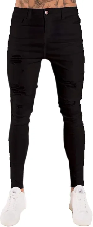 Mmoneyake Mens Slim Fit Jeans Ripped Distressed High Waist Skinny Jean Pants Stretch Denim Straight Leg Relaxed Fit Jeans