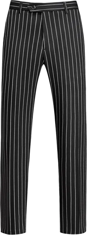 MOGU Men’s Striped Slim Fit Dress Pants – Adjustable Elastic Waist Pinstripe Suit Trousers, Business Casual Slacks