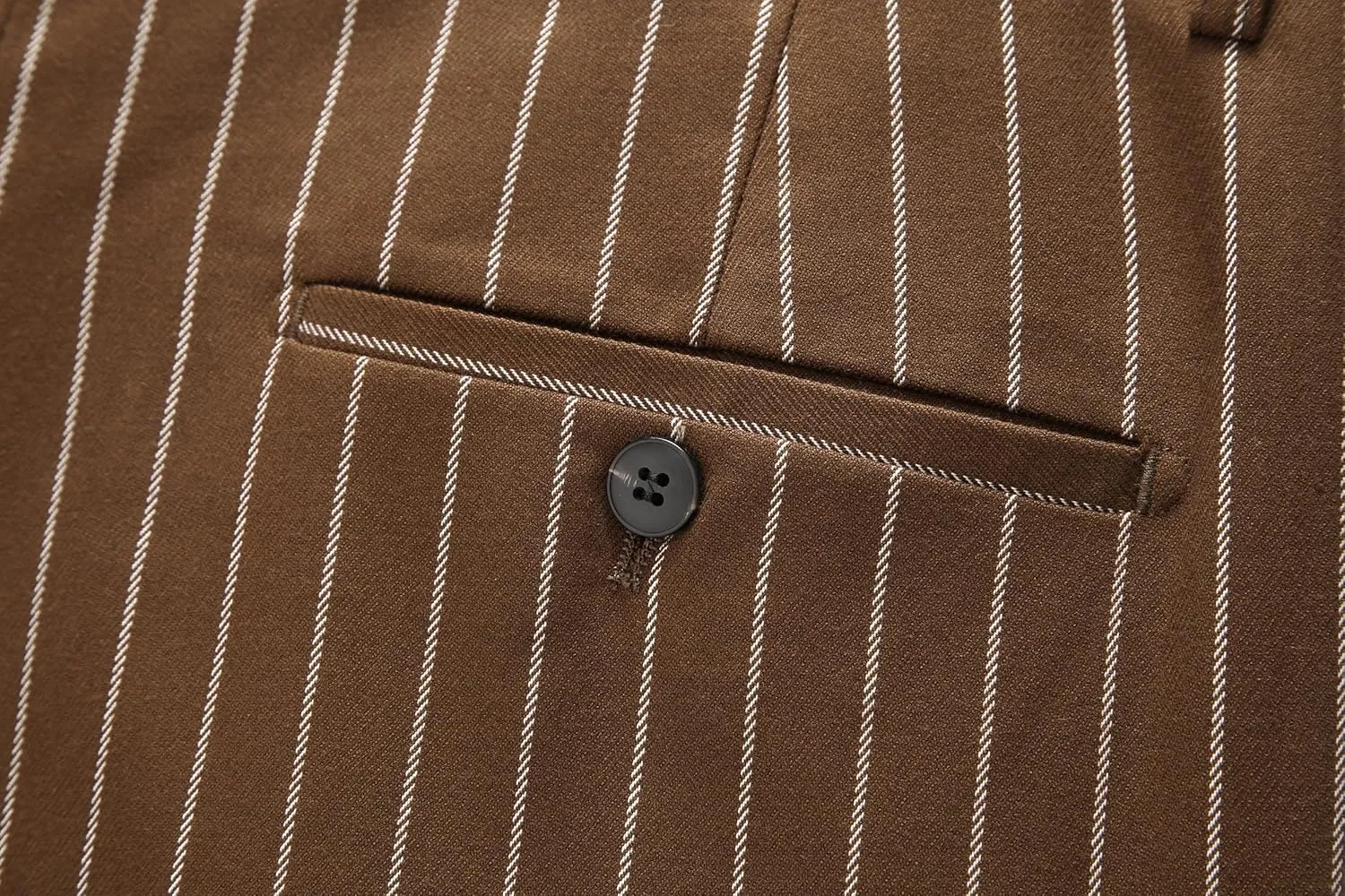 MOGU Men’s Striped Slim Fit Dress Pants – Adjustable Elastic Waist Pinstripe Suit Trousers, Business Casual Slacks