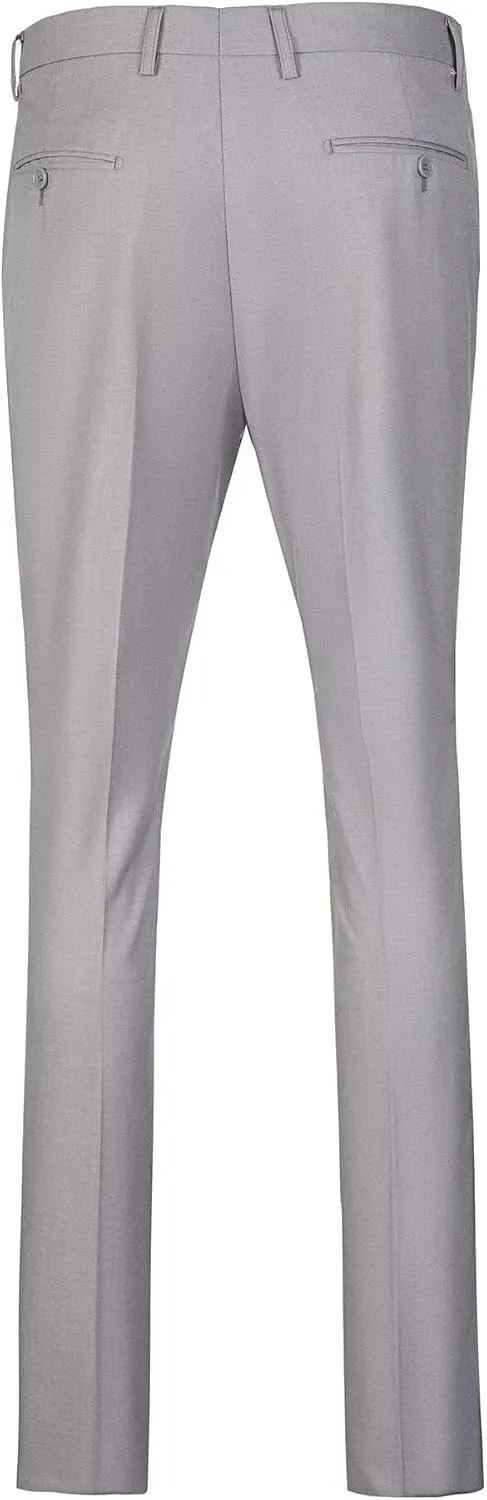 Netsky Men's Dress Pants Slim Fit Stretch Expandable-Waist Flat Front Dress Pant