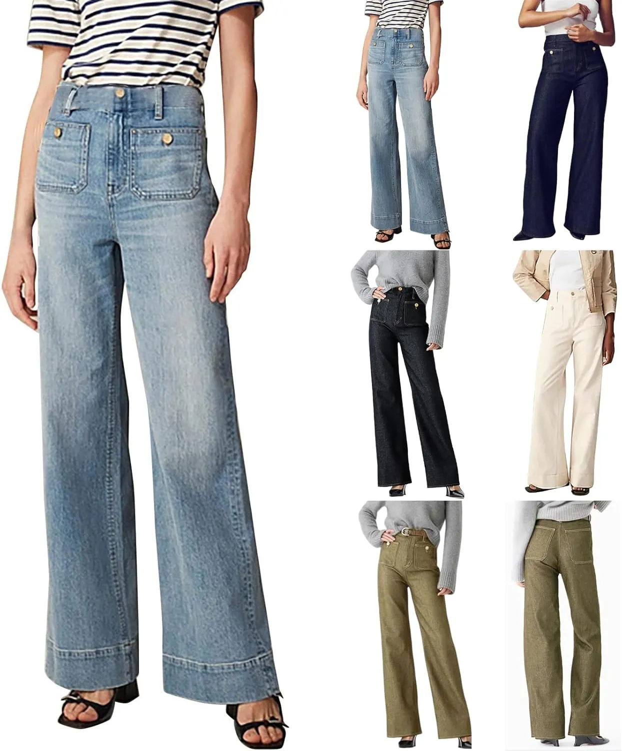 Oprah's Favorite Jeans Pants 2025, Tummy Control Wide Leg Trousers, Chiccurva Jeans, High Waisted Cropped Denim Pants