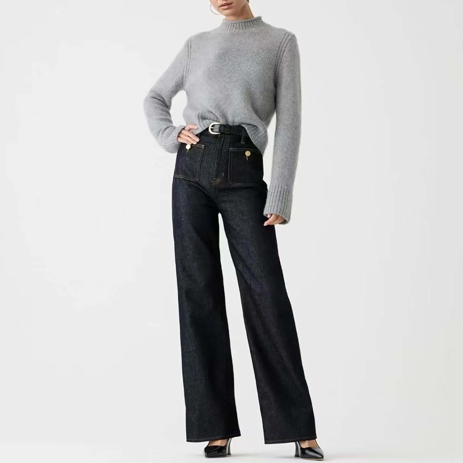 Oprah's Favorite Jeans Pants 2025, Tummy Control Wide Leg Trousers, Chiccurva Jeans, High Waisted Cropped Denim Pants