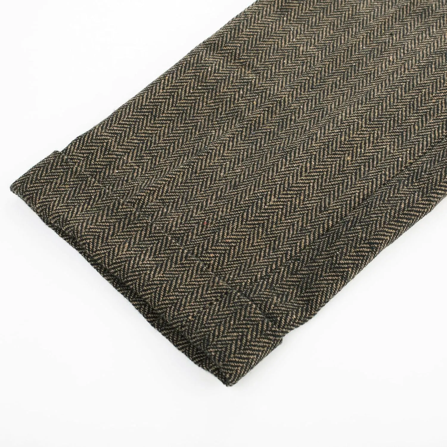 PJ PAUL JONES Men Vintage Tweed Pants Herringbone Pleated Suit Trousers