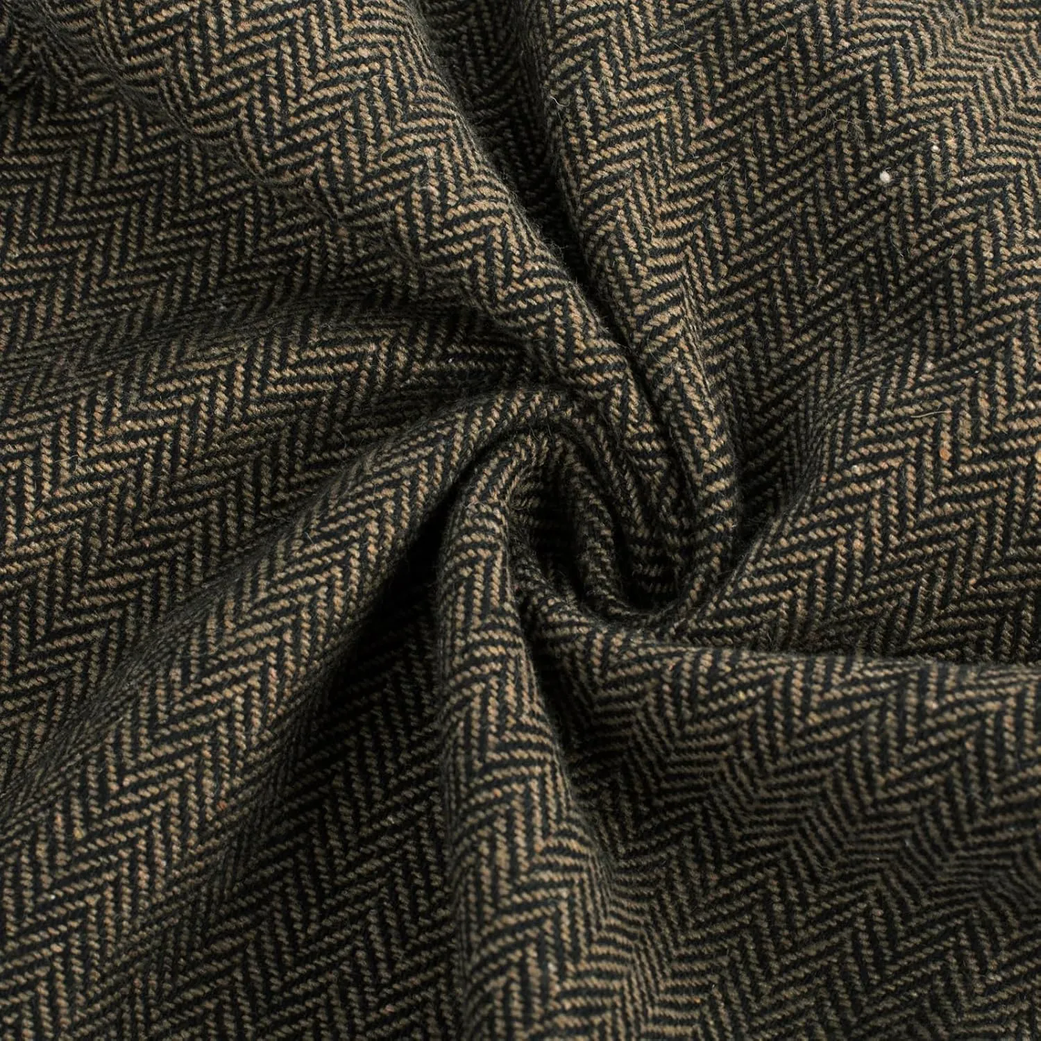 PJ PAUL JONES Men Vintage Tweed Pants Herringbone Pleated Suit Trousers