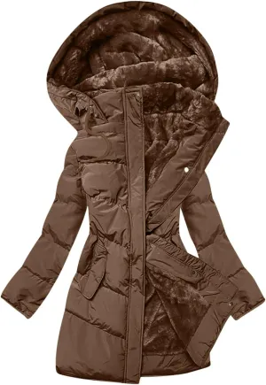 Puffer Jacket Womens Fleece Lined Thicken Parka Button Down Cotton Warm Fashion Casual Coats 2024 Outfits with Pockets
