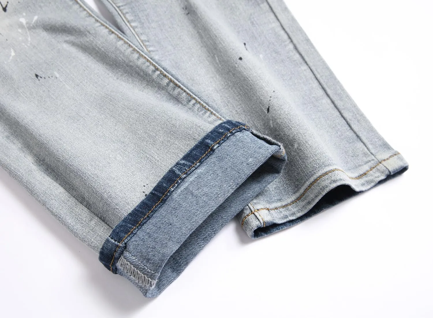 QIMYUM Men's Slim Fit Jeans Ripped Skinny Jeans for Men, Fashion Biker Jeans Stretch Moto Cargo Denim Pants