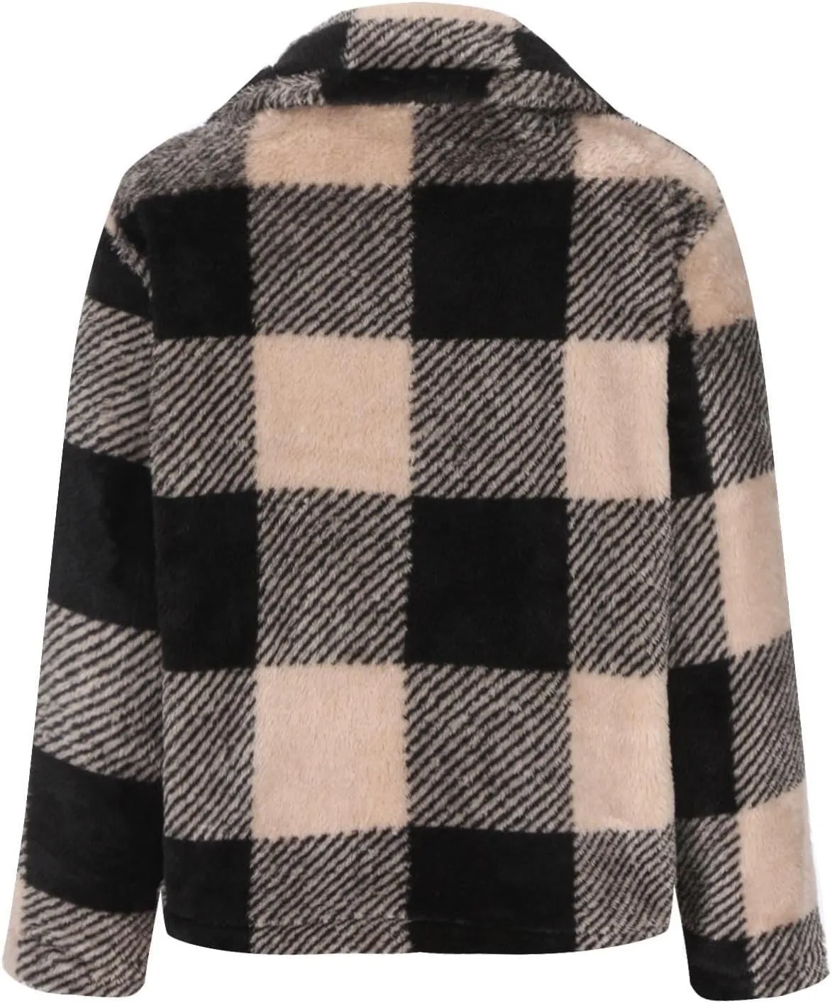 SHAOBGE Womens Plaid Shacket Fall Jacket Fleece Lined Button Down Peacoats Plaid Lapel Casual Coats Y2K Shirt Jackets 2023