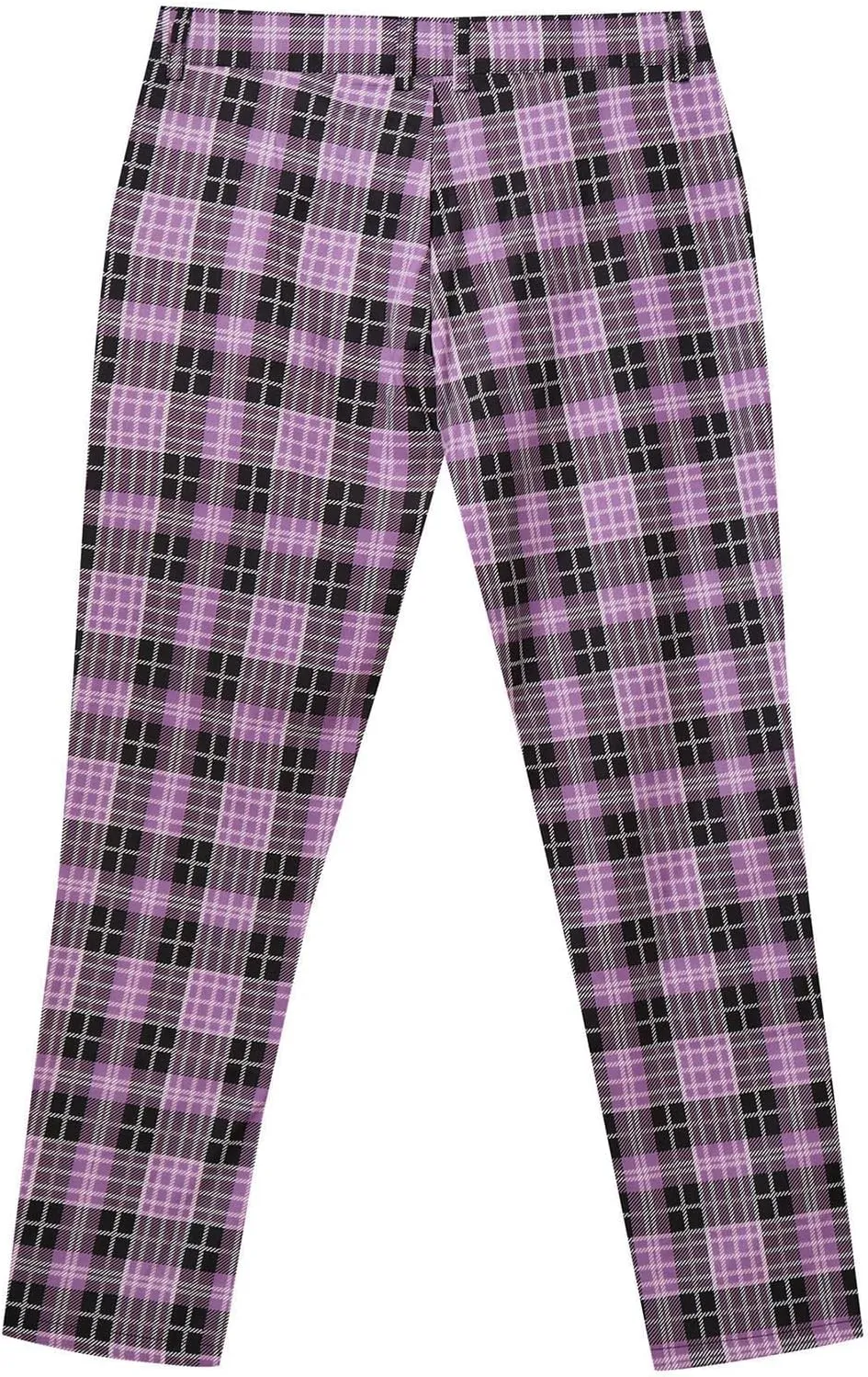 Suit Pants for Men's,Fashion Plaid Tweed Stretch Dress Pants Work Slacks Skinny Slim Fit Dress Trousers