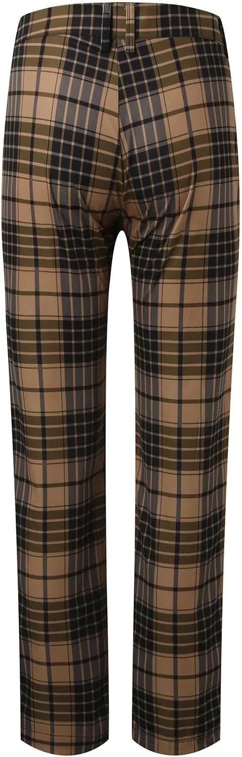 Suit Pants for Men's,Fashion Plaid Tweed Stretch Dress Pants Work Slacks Skinny Slim Fit Dress Trousers