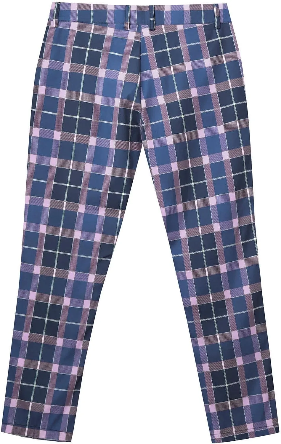 Suit Pants for Men's,Fashion Plaid Tweed Stretch Dress Pants Work Slacks Skinny Slim Fit Dress Trousers