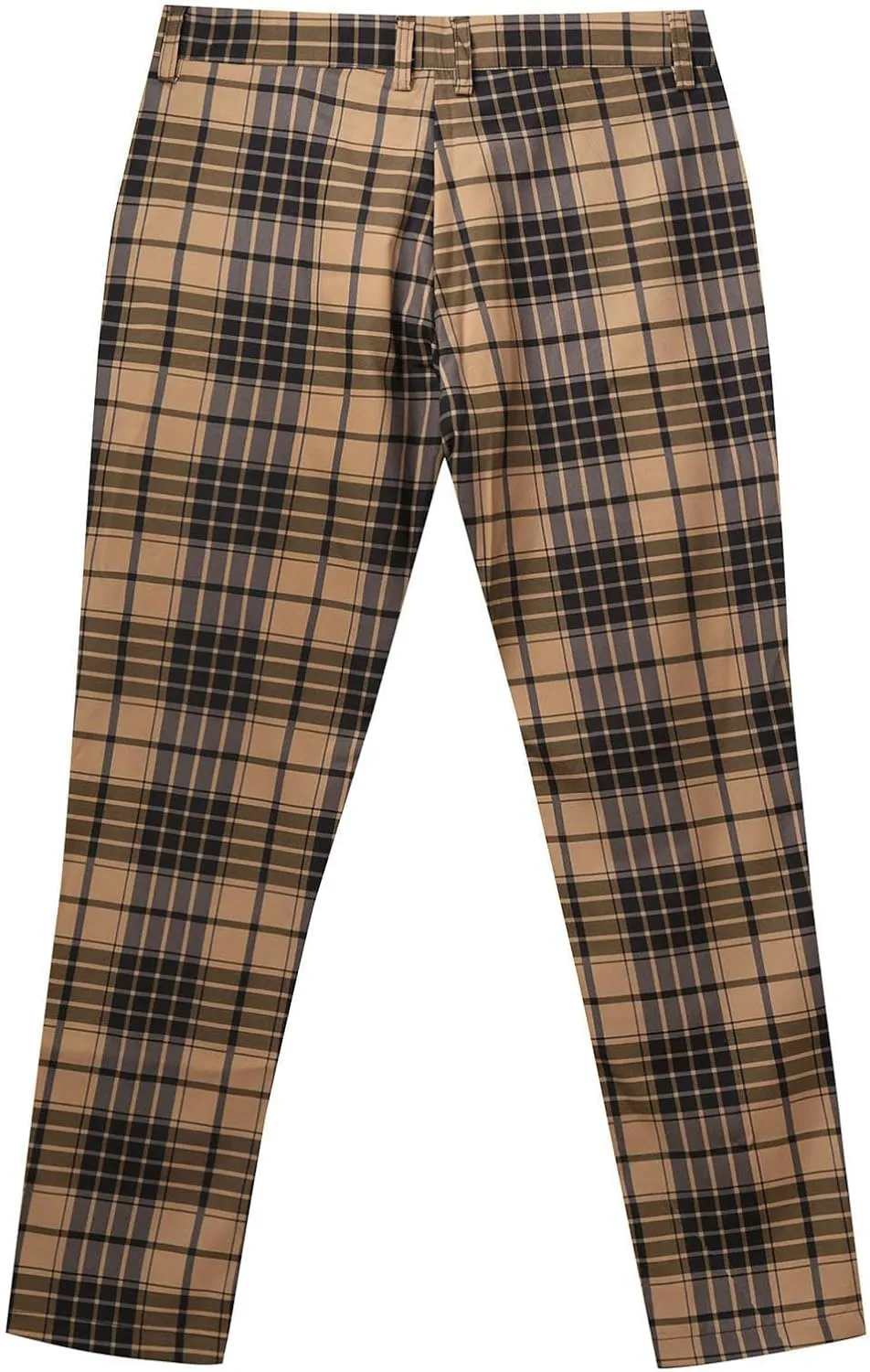 Suit Pants for Men's,Fashion Plaid Tweed Stretch Dress Pants Work Slacks Skinny Slim Fit Dress Trousers
