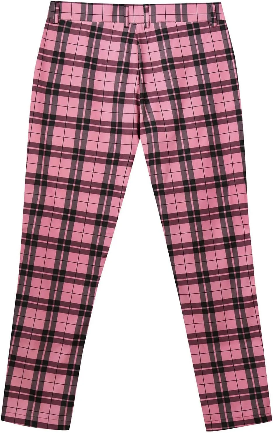 Suit Pants for Men's,Fashion Plaid Tweed Stretch Dress Pants Work Slacks Skinny Slim Fit Dress Trousers