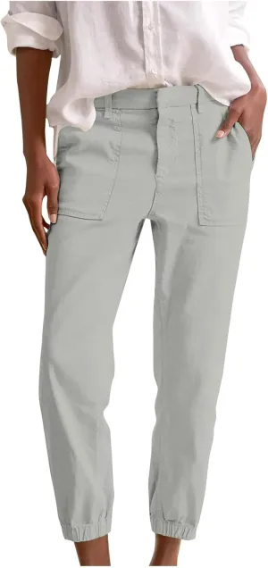 Summer Linen Pants for Women Casual Lounge Pants with Pockets Slim Fitting Pants Fashion Trendy Pants for 2025