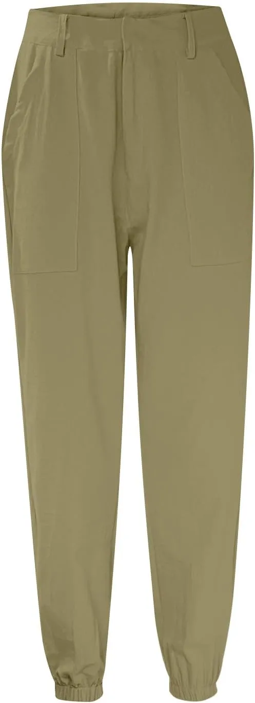 Summer Linen Pants for Women Casual Lounge Pants with Pockets Slim Fitting Pants Fashion Trendy Pants for 2025