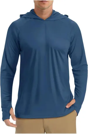 Sun Shirts for Men Hoodie Casual UPF 50  Uv Protection Fishing Shirt Lightweight Quick Dry Long Sleeve Athletic Shirt