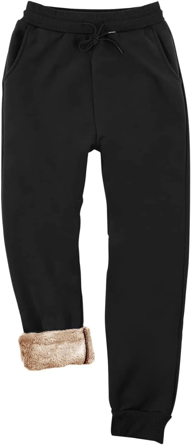 SUWBMHWE Mens Sweatsuit Sherpa Lined 2 Piece Set Hooded Sweatshirts Pullover Fleece Sweatpants Winter Thermal Tracksuits
