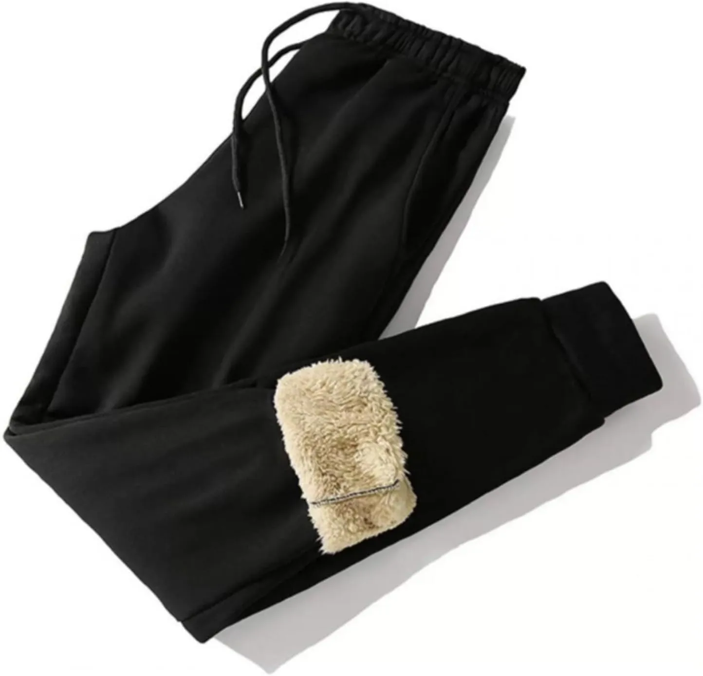 SUWBMHWE Mens Sweatsuit Sherpa Lined 2 Piece Set Hooded Sweatshirts Pullover Fleece Sweatpants Winter Thermal Tracksuits