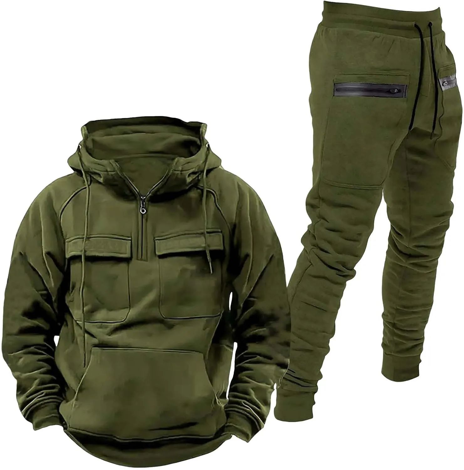 Sweat Suits Men Sweat Pants Baggy Men Men's Training Pants Sweatpants Men Velour Track Suits for Men Set Mens Jogging Pants with Pockets Light Gray Sweatpants Men Hip Hop Hoodies for Men