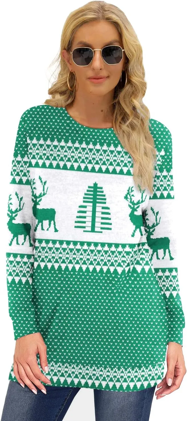 Sweatshirts for Women Crew Neck Long Sleeve Plain Fashion Casual Tops