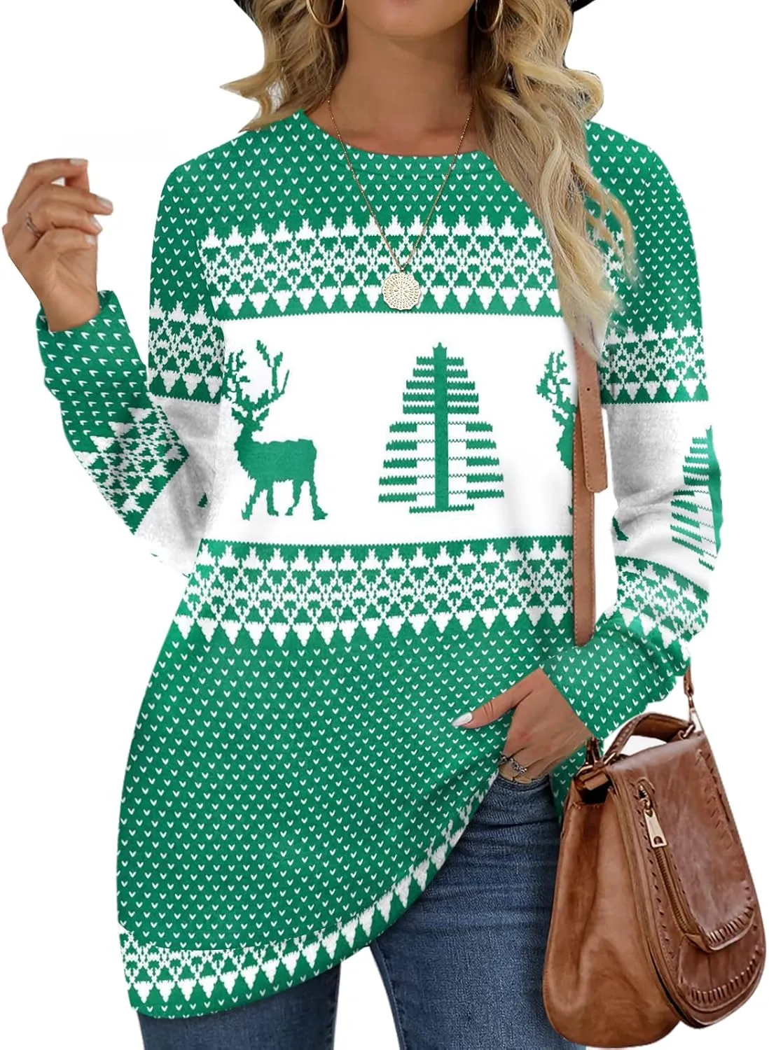 Sweatshirts for Women Crew Neck Long Sleeve Plain Fashion Casual Tops