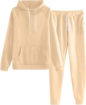 Sweatsuit 2 Piece Set Men Women Long Sleeve Hoodie Tracksuit Casual Athletic Sweatshirts Jogger Sweatpants