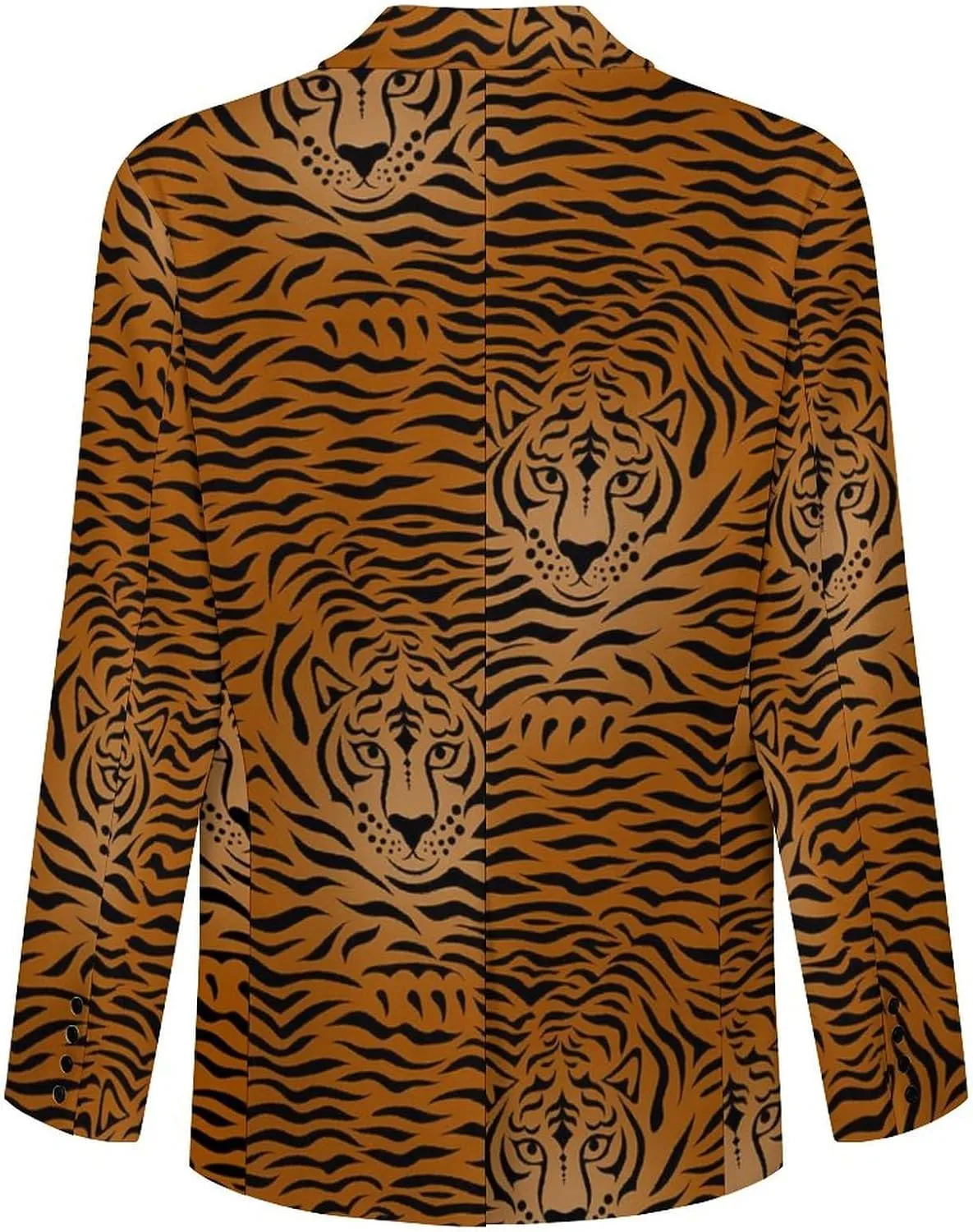 Tiger Animal Print Mens Blazer Suit Jacket Lightweight Slim Fit Casual Coat