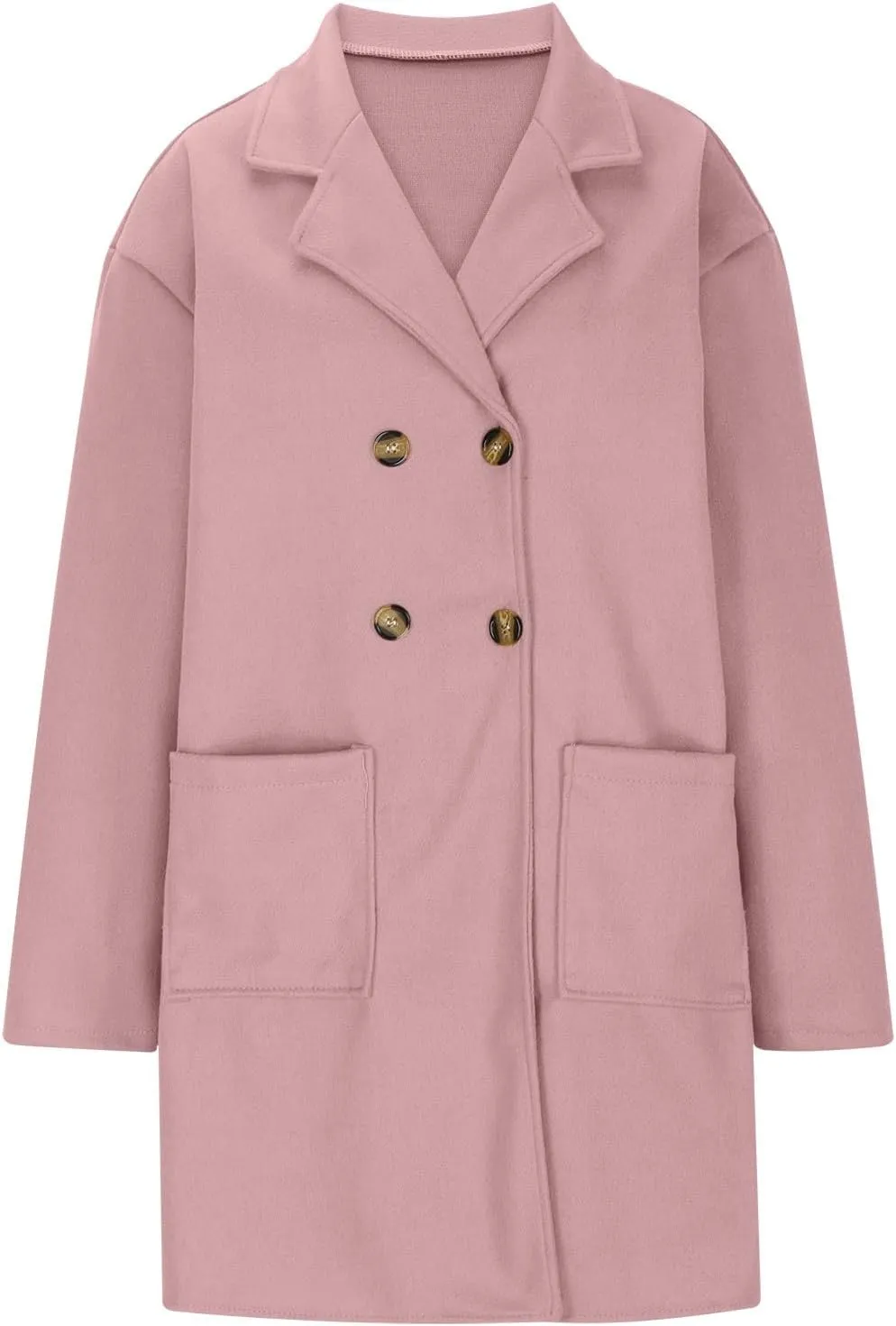 Trench Coat for Women 2024 Fall Winter Wool Coats Double Breasted Midi Peacoat Trench Coats Casual Coats for Trendy