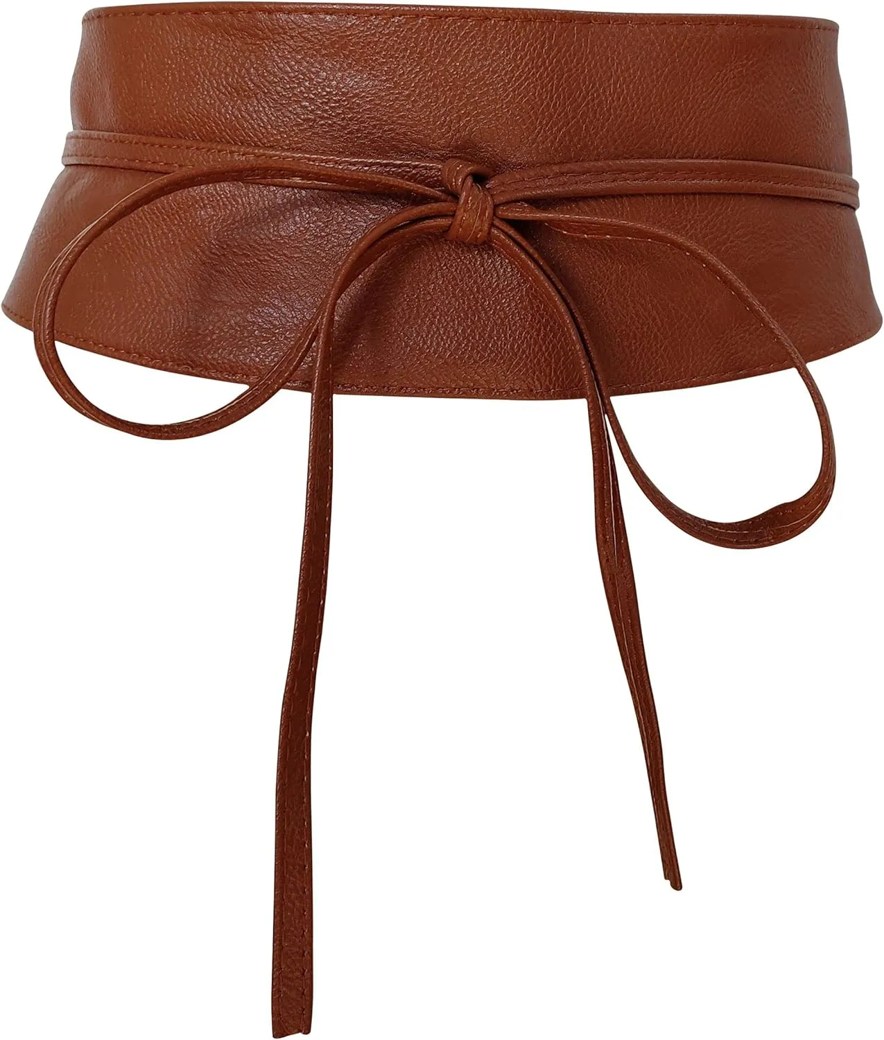 Vegan Leather Obi Wrap Belt Soft Wide 3.7 inches