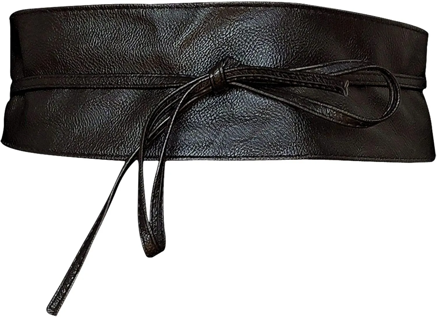 Vegan Leather Obi Wrap Belt Soft Wide 3.7 inches