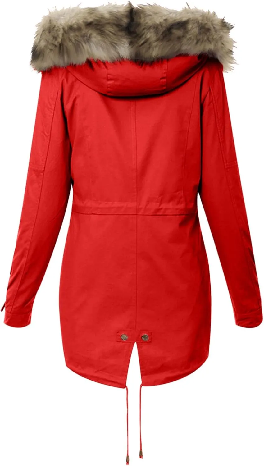 Winter Coats for Women Puffer Down Outerwear Long Sleeve Casual Coats Warm Mid Long Outfits with Pocket 2024