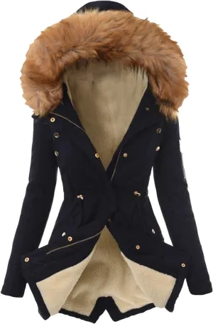 Winter Coats for Women Puffer Down Outerwear Long Sleeve Casual Coats Warm Mid Long Outfits with Pocket 2024