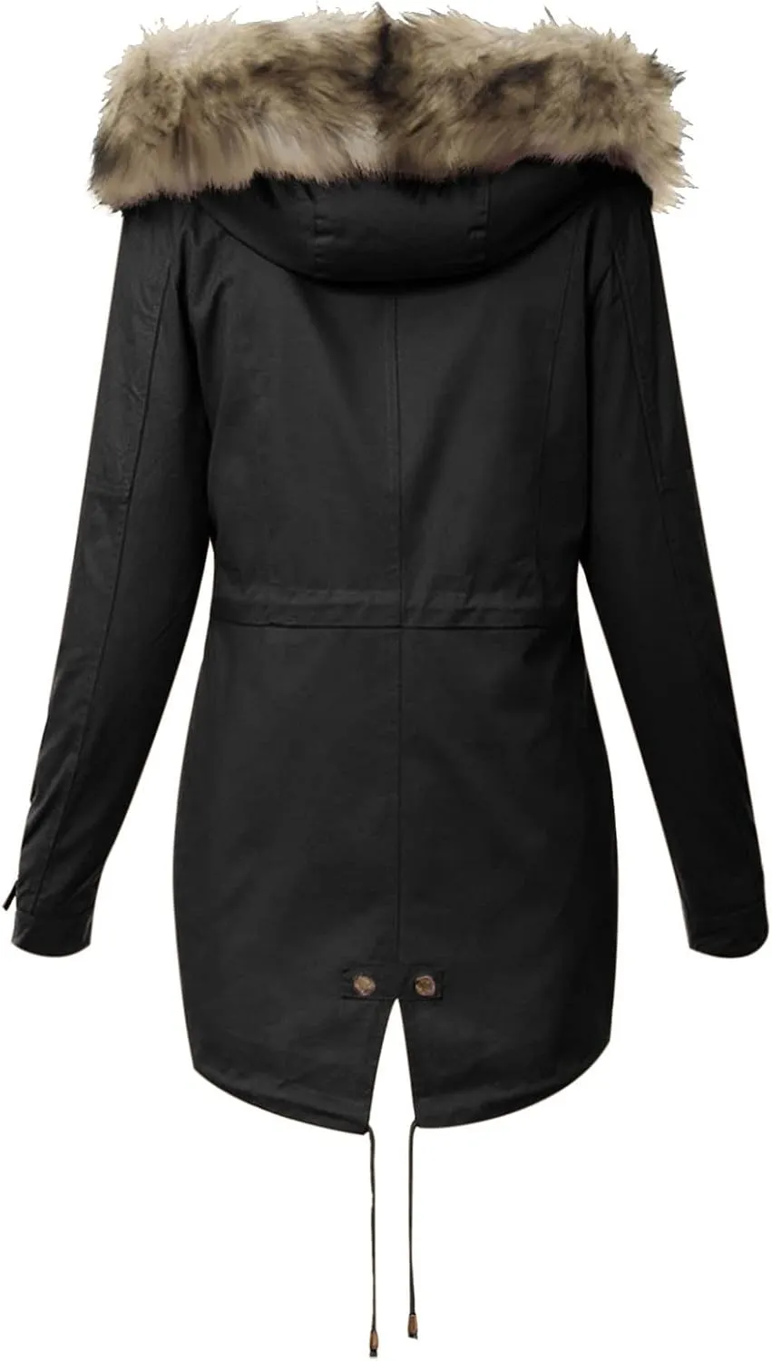 Winter Coats for Women Puffer Down Outerwear Long Sleeve Casual Coats Warm Mid Long Outfits with Pocket 2024