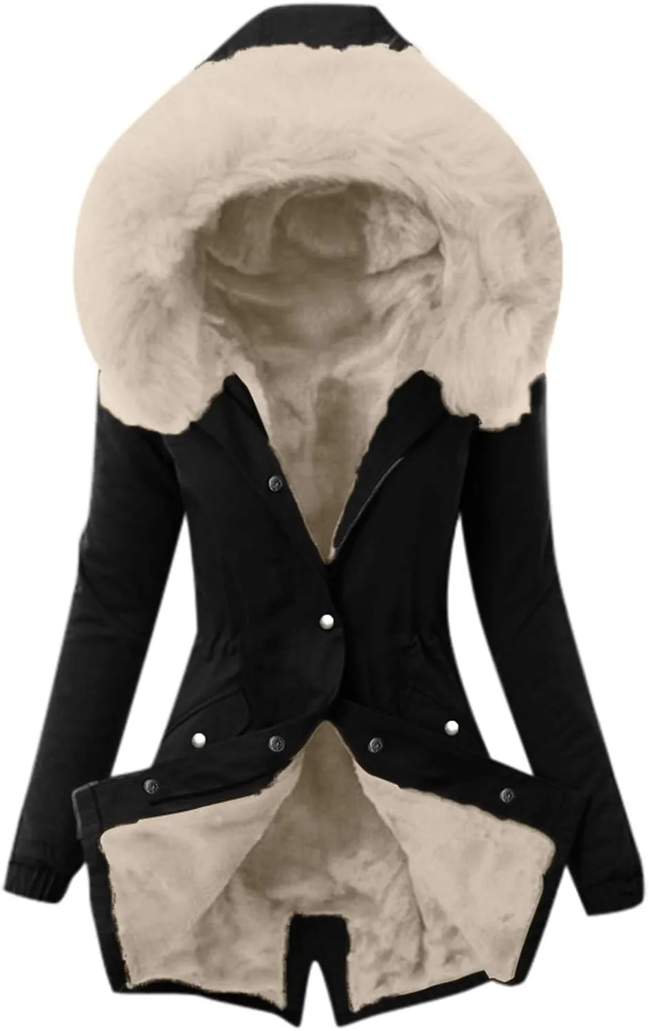 Winter Coats for Women Puffer Down Outerwear Long Sleeve Casual Coats Warm Mid Long Outfits with Pocket 2024