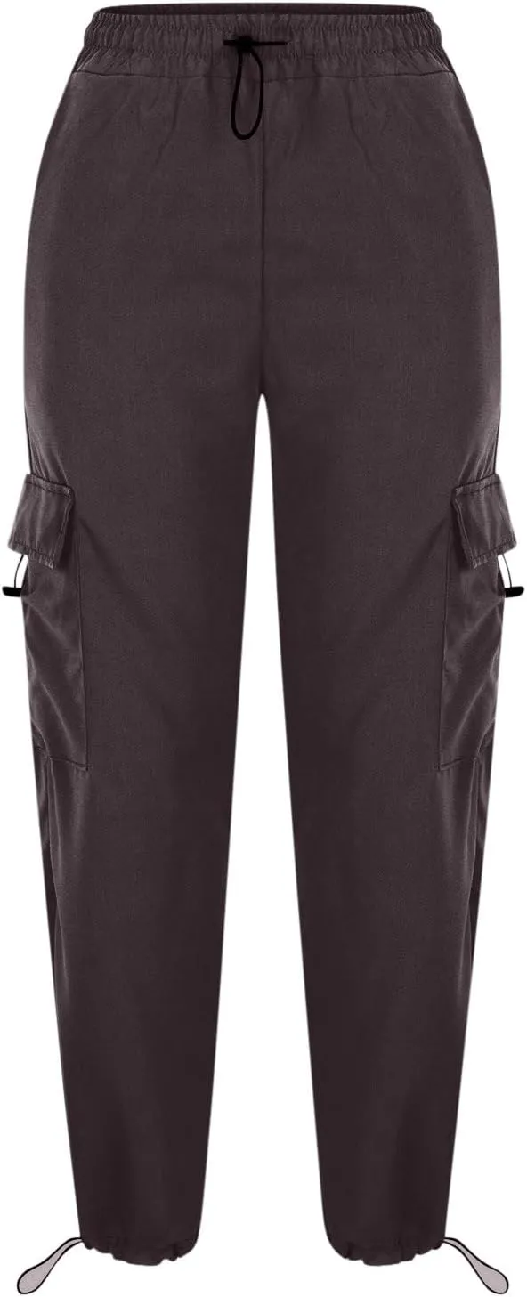 Women Retro Cargo Pants Baggy Y2k Multi Pockets High Waist Loose Straight Leg Joggers Pant Vintage Aesthetic Trousers
