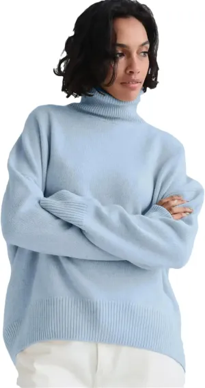 Women Thick Turtleneck Oversize Sweaters Winter Cashmere Cotton Blend Warm Knitted Pullovers Tops