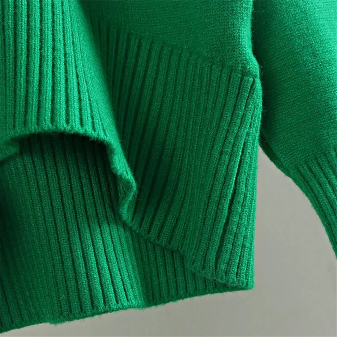 Women Turtleneck Sweater Autumn Winter Thick Warm Top Oversized Casual Loose Knitted Pullovers