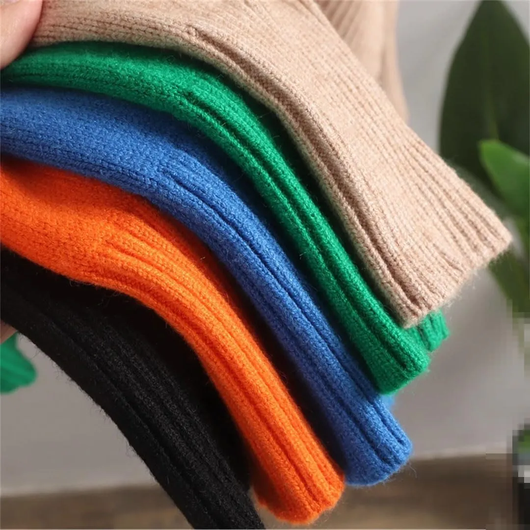 Women Turtleneck Sweater Autumn Winter Thick Warm Top Oversized Casual Loose Knitted Pullovers