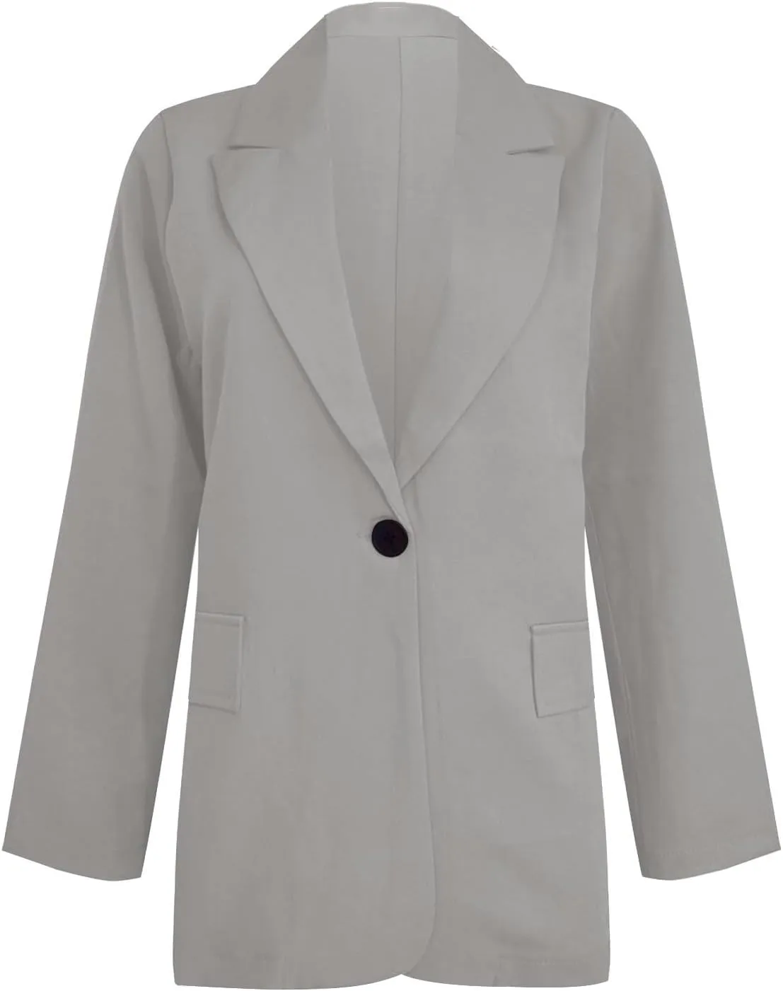 Women's Casual Blazers Business Lightweight Button Down Long Sleeve Jacket Open Front Blazer Summer Cardigan Work Suit