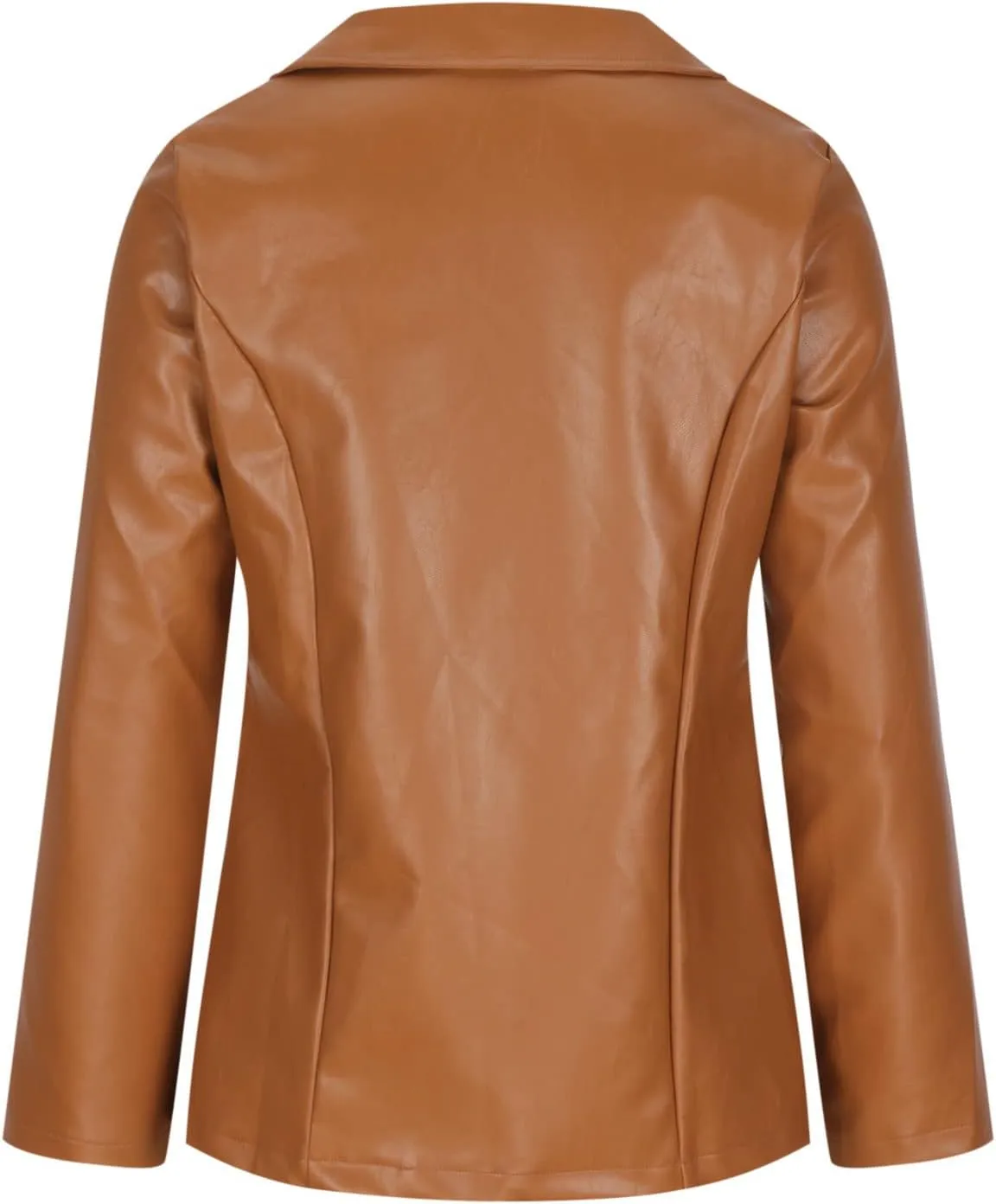 Womens Casual Lightweight Blazers Open Front Long Sleeve Lapel Collar Single Button Work Office Business Suit Jacket