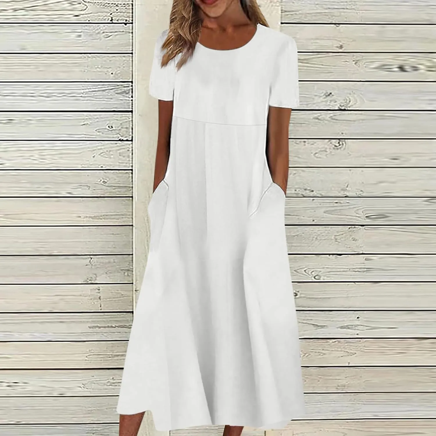 Women's Casual Summer Floral Short Sleeve T Shirts Maxi Dress 2025 Spring V Neck Flowy Tiered Boho Beach Dresses