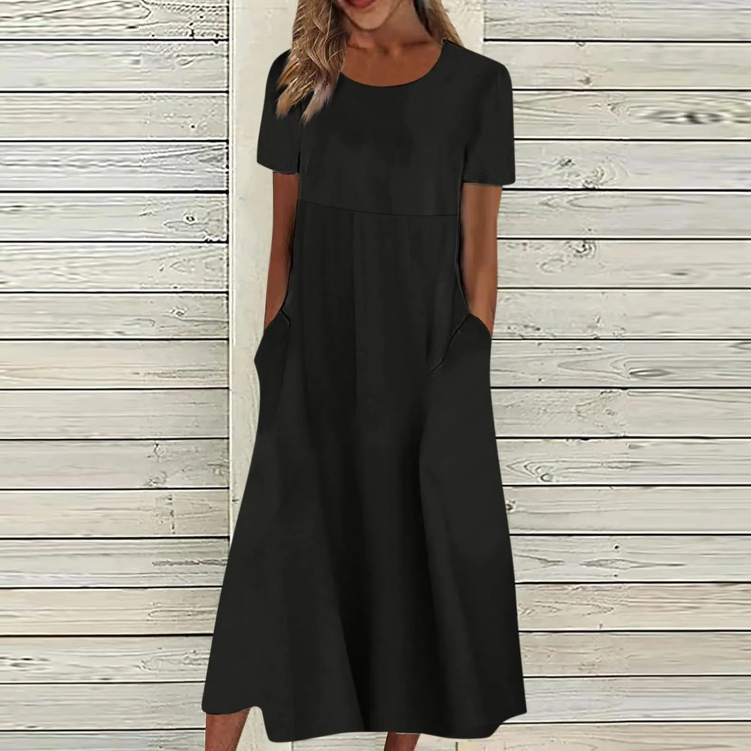 Women's Casual Summer Floral Short Sleeve T Shirts Maxi Dress 2025 Spring V Neck Flowy Tiered Boho Beach Dresses