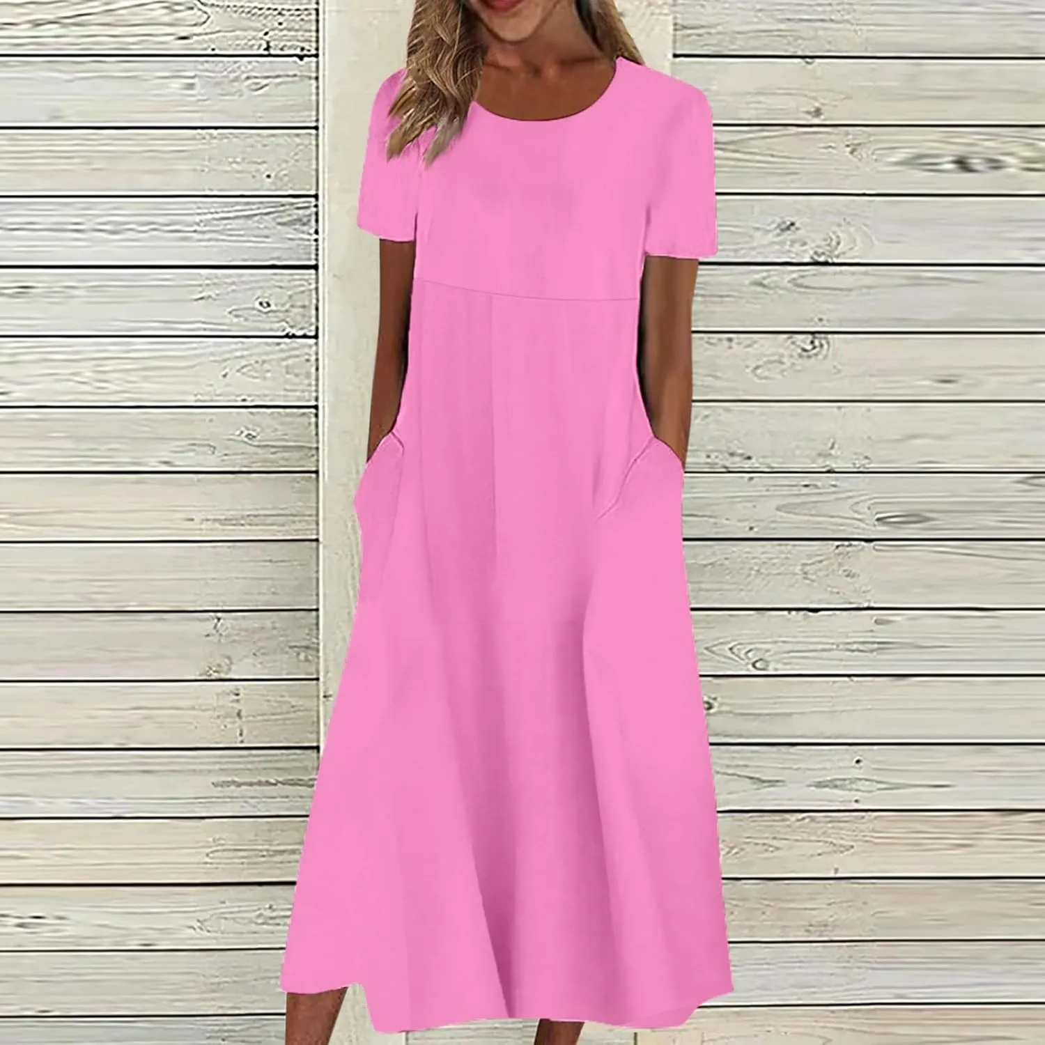 Women's Casual Summer Floral Short Sleeve T Shirts Maxi Dress 2025 Spring V Neck Flowy Tiered Boho Beach Dresses
